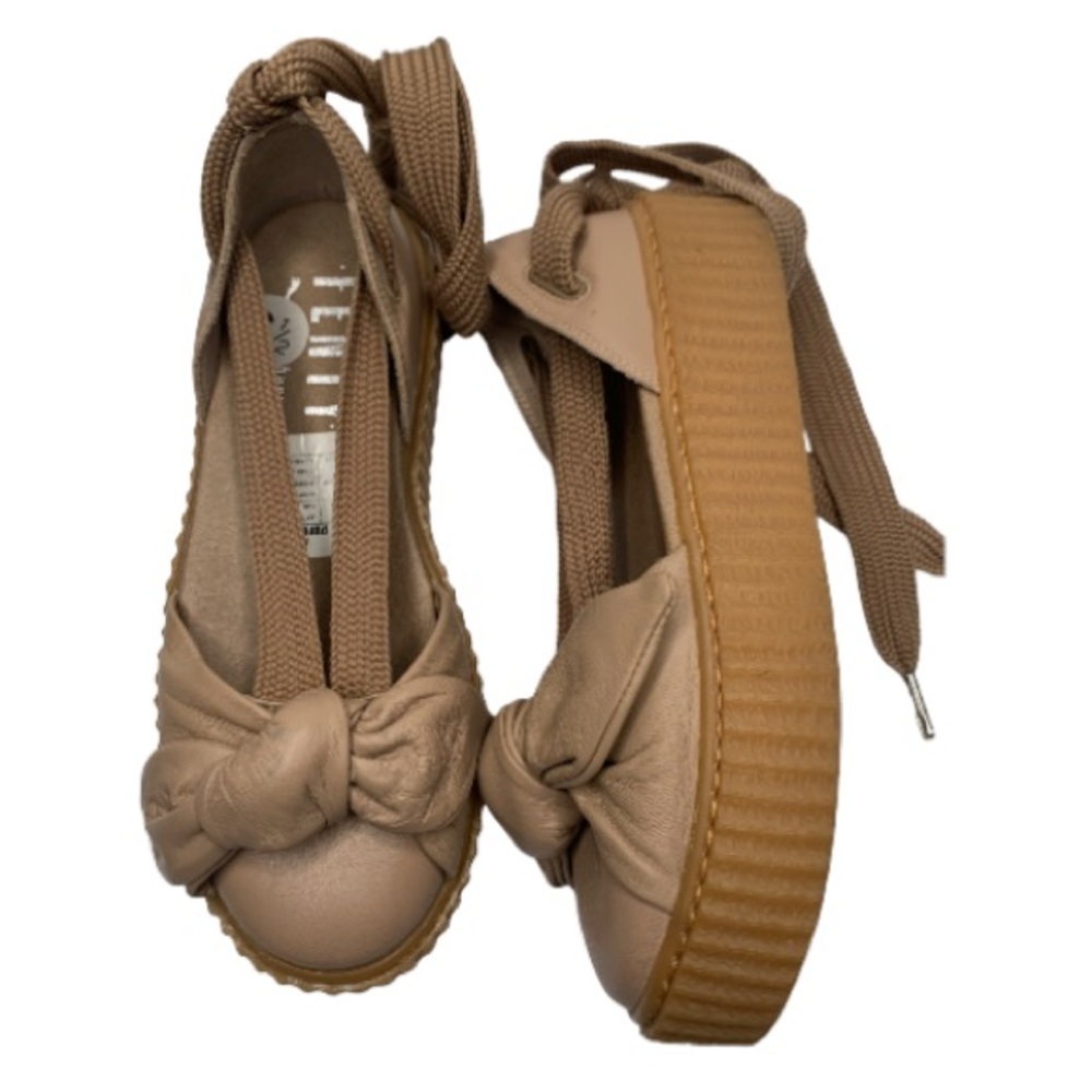 PUMA FENTU X bow creeper wedge platform tie up lace shoes sz 6.5